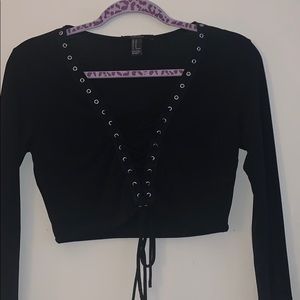 lace up crop